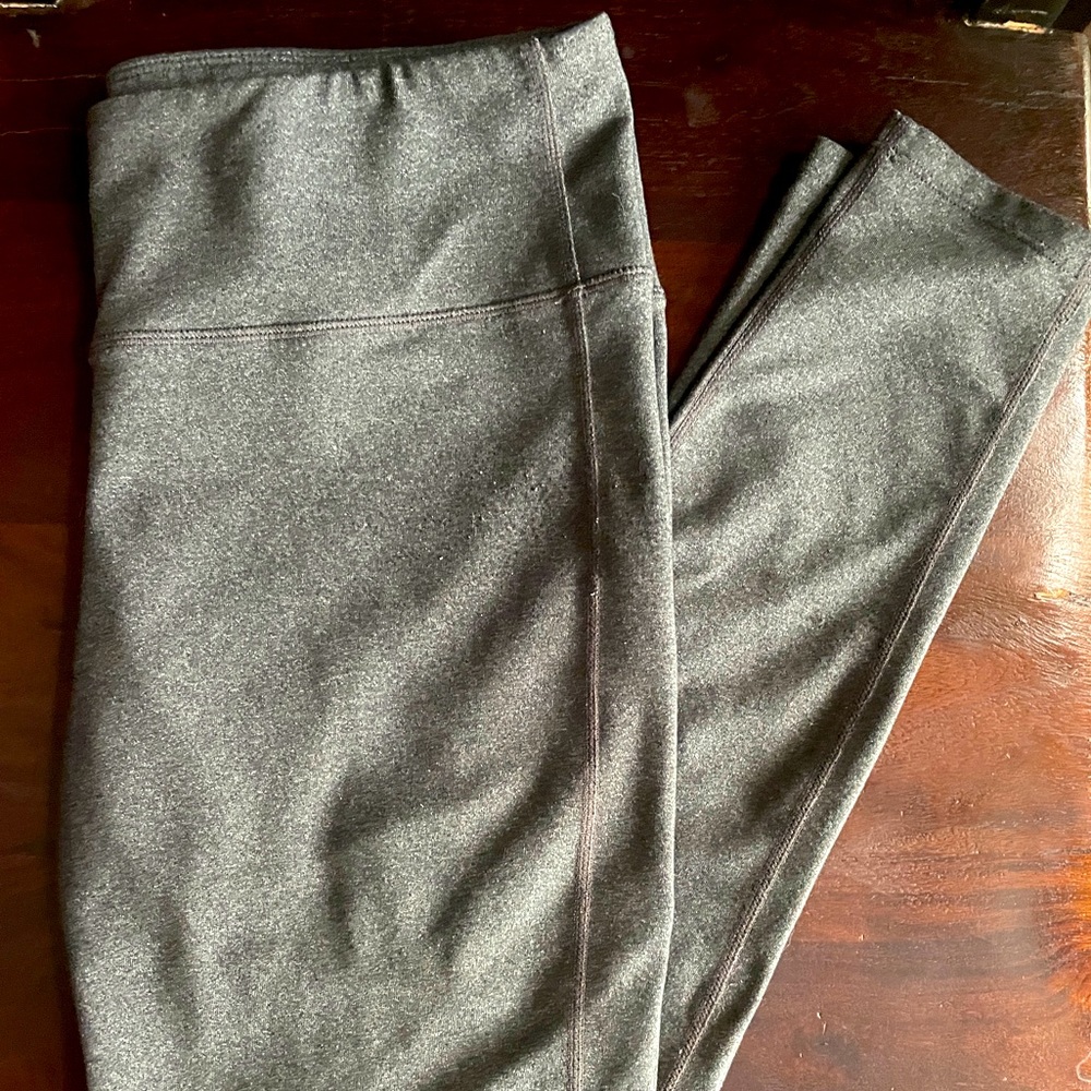 athleta grey full length tights